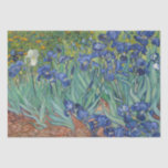 Irises by Vincent Van Gogh Tissue Paper<br><div class="desc">Irises by Vincent Van Gogh, oil on canvas 1889, is a painting of a patch of blossoming, brilliant violet and white iris flowers in a flower garden. Painted from life during the artist’s stay in Arles in the south of France, the painting builds short, swirling brushstrokes and flowing, coloured contour...</div>