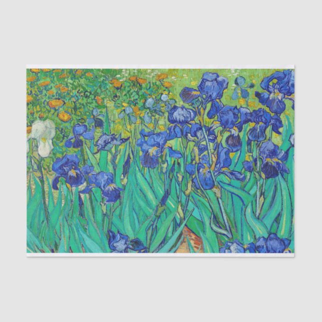 Irises by Vincent Van Gogh Tissue Paper (Front)