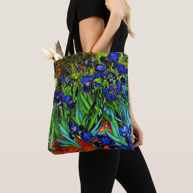 Irises by Vincent van Gogh Tote Bag (Close Up)