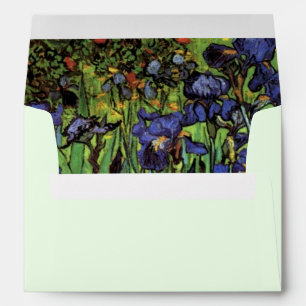 Irises by Vincent van Gogh, Vintage Garden Art Envelopes