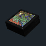 Irises by Vincent van Gogh, Vintage Garden Art Gift Box<br><div class="desc">Irises (1889) by Vincent van Gogh is a vintage fine art post impressionism landscape floral painting featuring a garden with purple bearded irises growing by orange poppies. A single white iris flower is blooming at the edge. About the artist: Vincent Willem van Gogh (1853 -1890) was one of the most...</div>
