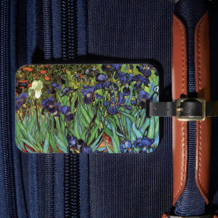 Irises by Vincent van Gogh, Vintage Garden Art Luggage Tag