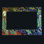Irises by Vincent van Gogh, Vintage Garden Art Magnetic Frame<br><div class="desc">Irises (1889) by Vincent van Gogh is a vintage fine art post impressionism landscape floral painting featuring a garden with purple bearded irises growing by orange poppies. A single white iris flower is blooming at the edge. About the artist: Vincent Willem van Gogh (1853 -1890) was one of the most...</div>