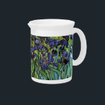 Irises by Vincent van Gogh, Vintage Garden Art Pitcher<br><div class="desc">Irises (1889) by Vincent van Gogh is a vintage fine art post impressionism landscape floral painting featuring a garden with purple bearded irises growing by orange poppies. A single white iris flower is blooming at the edge. About the artist: Vincent Willem van Gogh (1853 -1890) was one of the most...</div>