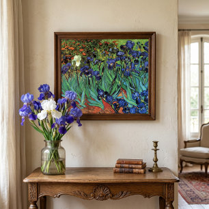 Irises by Vincent van Gogh, Vintage Garden Art Poster