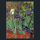 Irises by Vincent van Gogh, Vintage Garden Art Spiral Notebook<br><div class="desc">Irises (1889) by Vincent van Gogh is a vintage fine art post impressionism landscape floral painting featuring a garden with purple bearded irises growing by orange poppies. A single white iris flower is blooming at the edge. About the artist: Vincent Willem van Gogh (1853 -1890) was one of the most...</div>