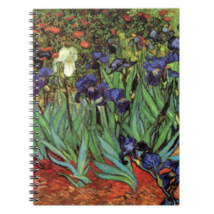 Irises by Vincent van Gogh, Vintage Garden Art Spiral Notebook