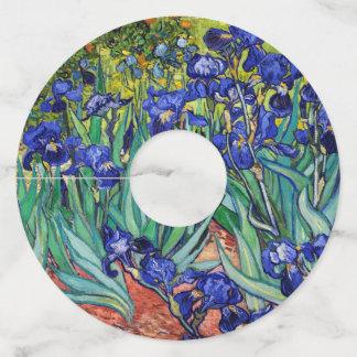 Irises by Vincent van Gogh Wine Glass Tag