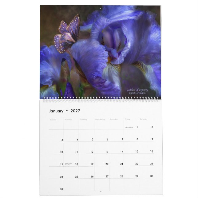 Irises Collection 1 Art Calendar 2014 (Jan 2027)