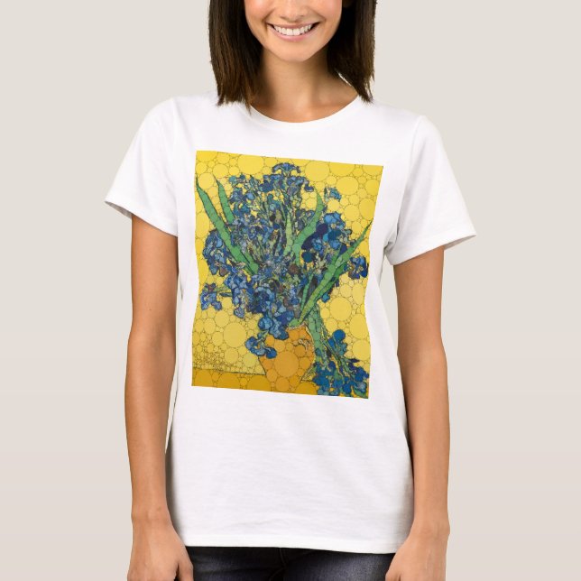 Irises Dots by After Vincent van Gogh T-Shirt (Front)