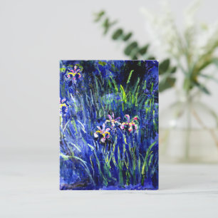 Irises, famous painting by Monet, Postcard