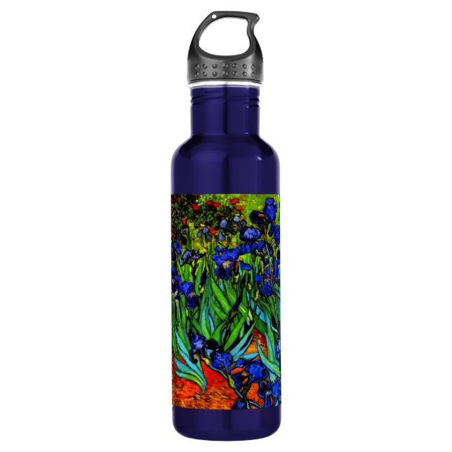 Irises, famous painting by Vincent van Gogh 710 Ml Water Bottle (Front)
