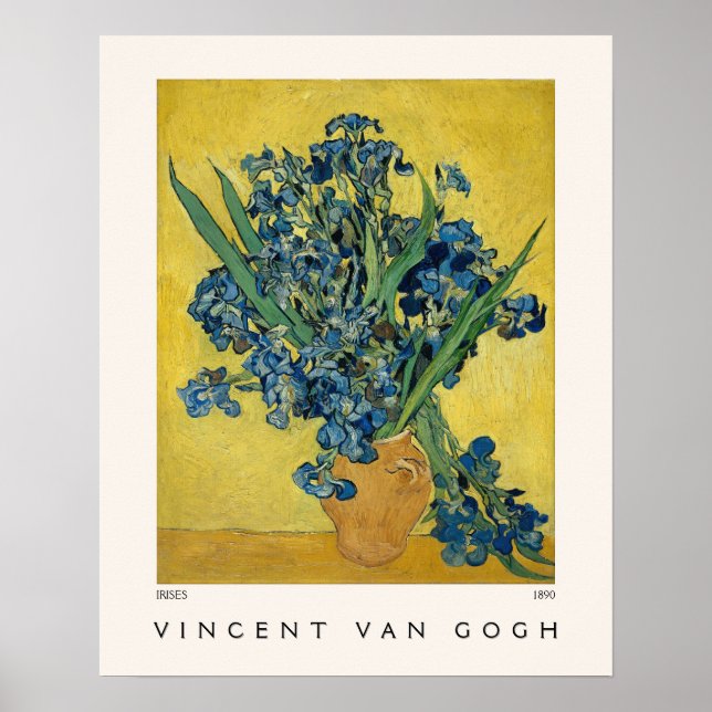 Irises Fine Art Vincent van Gogh Museum Poster (Front)