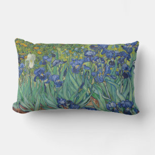 Irises, Floral Oil Painting, Vincent Van Gogh Lumbar Cushion
