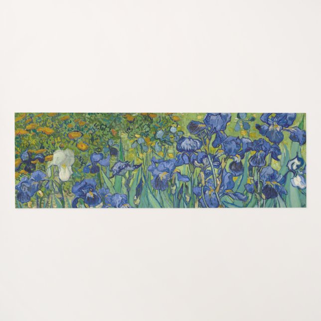Irises, Floral Oil Painting, Vincent Van Gogh Yoga Mat (Back (Horizontal))