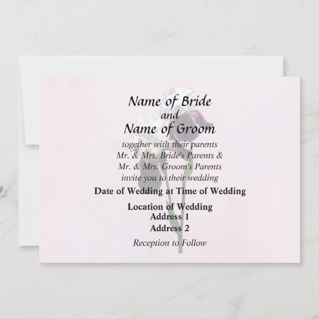 Irises in Love Invitation (Front)
