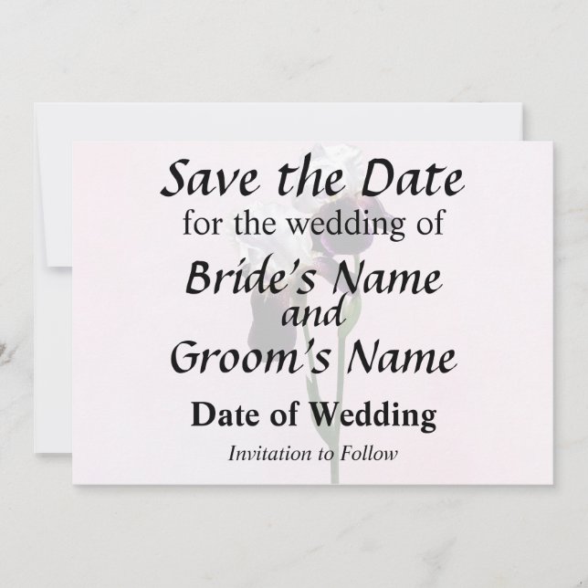 Irises in Love Save The Date (Front)