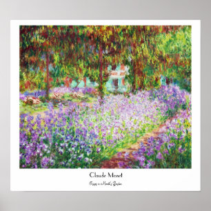 Irises in Monet's Garden Claude Monet Poster