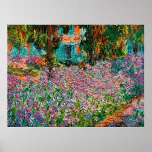 Irises In Monets Garden Poster