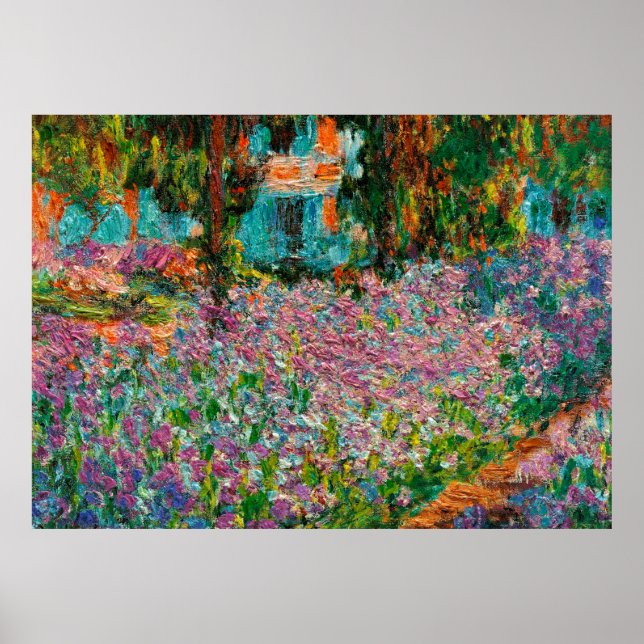 Irises In Monets Garden Poster (Front)