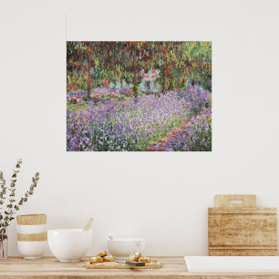 Irises in Monet's Garden Poster