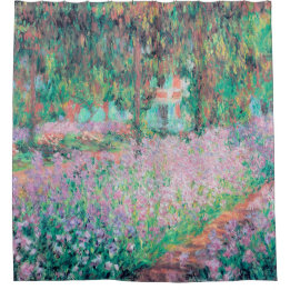 Irises in Monet's Garden Shower Curtain