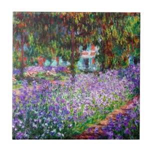 Irises in Monet's Garden Tile