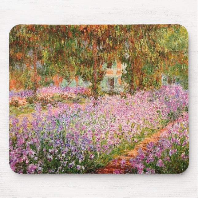 Irises in the Garden by Monet Mouse Pad (Front)