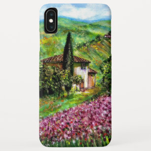 IRISES IN TUSCANY,Purple Flower Fields Landscape iPhone XS Max Case