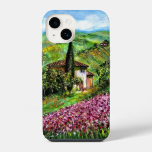 IRISES IN TUSCANY,Purple Flower Fields Landscape iPhone 14 Case