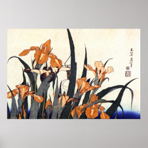 Irises, Katsushika Hokusai Poster