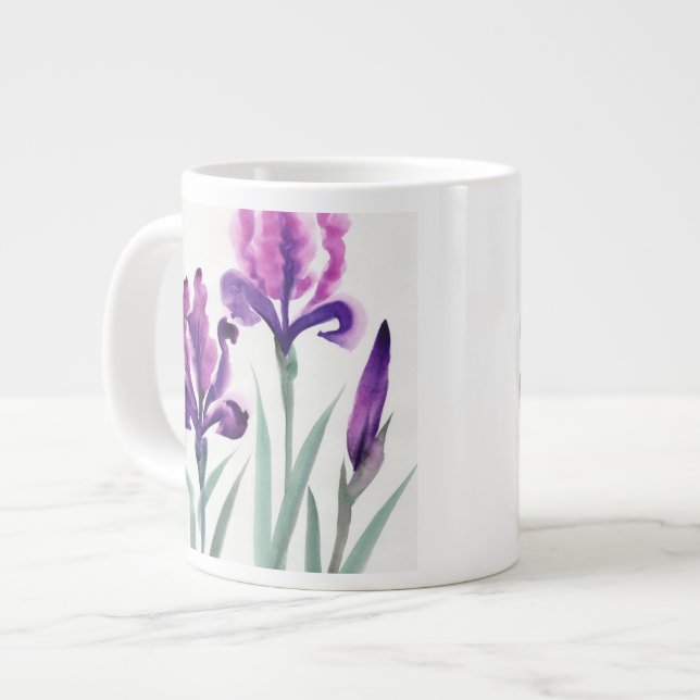 Irises Large Coffee Mug (Front Left)