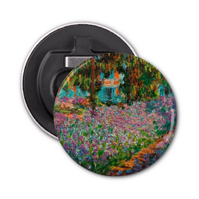 Irises Monet Garden Giverny flowers Bottle Opener (Front)