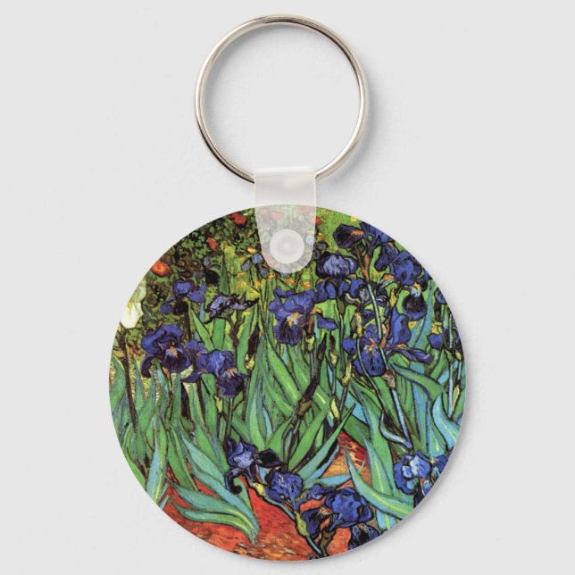 Irises, Saint-Remy, Van Gogh Key Ring (Front)