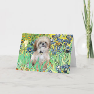 Irises - Shih Tzu (P) Card