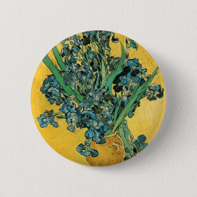 Irises - Van Gogh - c1890 6 Cm Round Badge (Front)