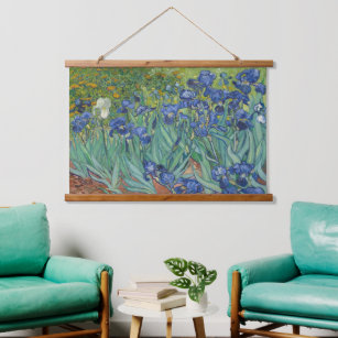 Irises Van Gogh Vintage Floral Art Flower Painting Hanging Tapestry