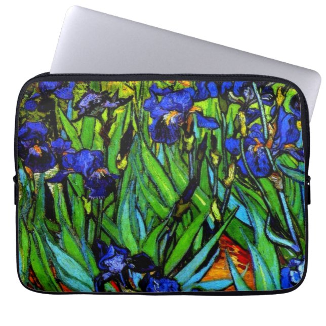 Irises, Van Gogh's famous floral painting Laptop Sleeve (Front)