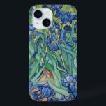 Irises | Vincent Van Gogh iPhone 15 Case<br><div class="desc">Irises (1889) by Dutch post-impressionist artist Vincent Van Gogh. Original landscape painting is an oil on canvas showing a garden of blooming iris flowers. 

Use the design tools to add custom text or personalise the image.</div>