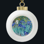 Irises  Vincent van Gogh   Ceramic Ball Christmas Ornament<br><div class="desc">Irises (1889) Vincent van Gogh. Cute summer landscape. Blue irises bloom in a flowerbed in a green garden. Reproduction of famous works of art  images in the public domain.</div>