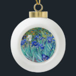 Irises  Vincent van Gogh   Ceramic Ball Christmas Ornament<br><div class="desc">Irises (1889) Vincent van Gogh. Cute summer landscape. Blue irises bloom in a flowerbed in a green garden. Reproduction of famous works of art  images in the public domain.</div>
