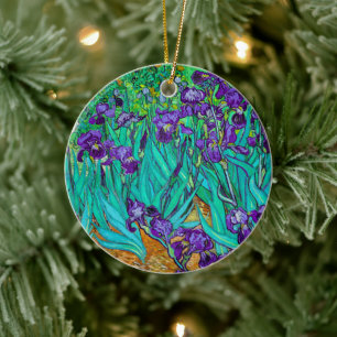 Irises, Vincent van Gogh  Ceramic Tree Decoration