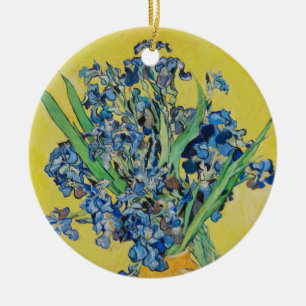 Irises Vincent van Gogh Ceramic Tree Decoration