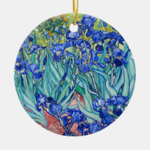 Irises  Vincent van Gogh     Ceramic Tree Decoration