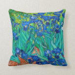 Irises, Vincent van Gogh Cushion<br><div class="desc">Vincent Willem van Gogh (30 March 1853 – 29 July 1890) was a Dutch post-impressionist painter who is among the most famous and influential figures in the history of Western art. In just over a decade, he created about 2, 100 artworks, including around 860 oil paintings, most of which date...</div>