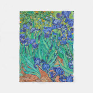 Irises Vincent van Gogh Fleece Blanket