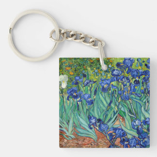 Irises Vincent van Gogh Flower Field Painting Art Key Ring