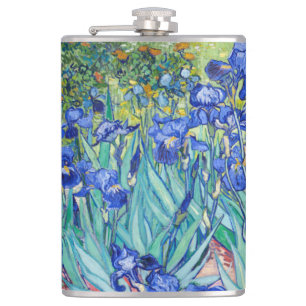 Irises  Vincent van Gogh   Hip Flask