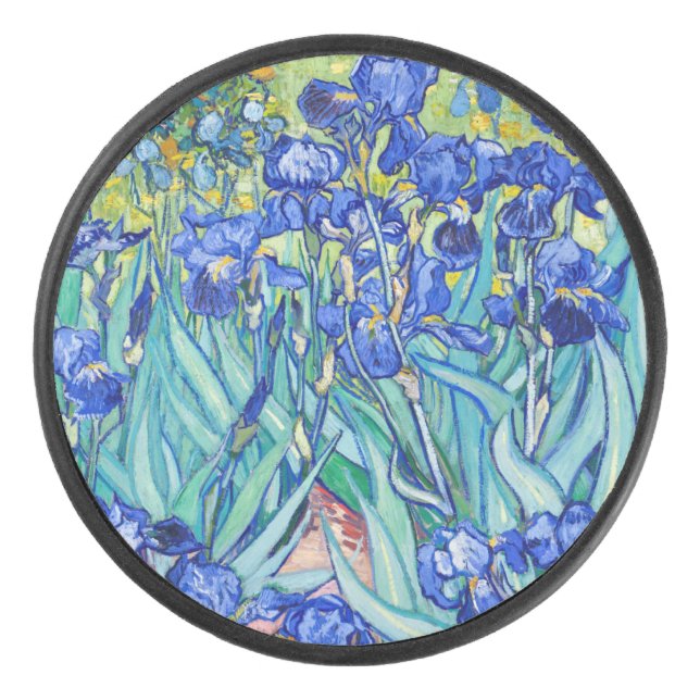 Irises Vincent van Gogh  Hockey Puck (Front)