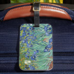 Irises | Vincent van Gogh Luggage Tag<br><div class="desc">Irises (1889) by Dutch post-impressionist artist Vincent Van Gogh. Original landscape painting is an oil on canvas showing a garden of blooming iris flowers. 

Use the design tools to add custom text or personalise the image.</div>